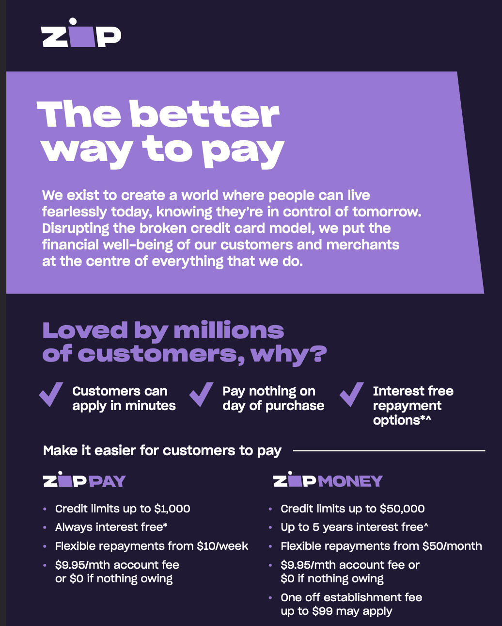 Zip - The better way to pay