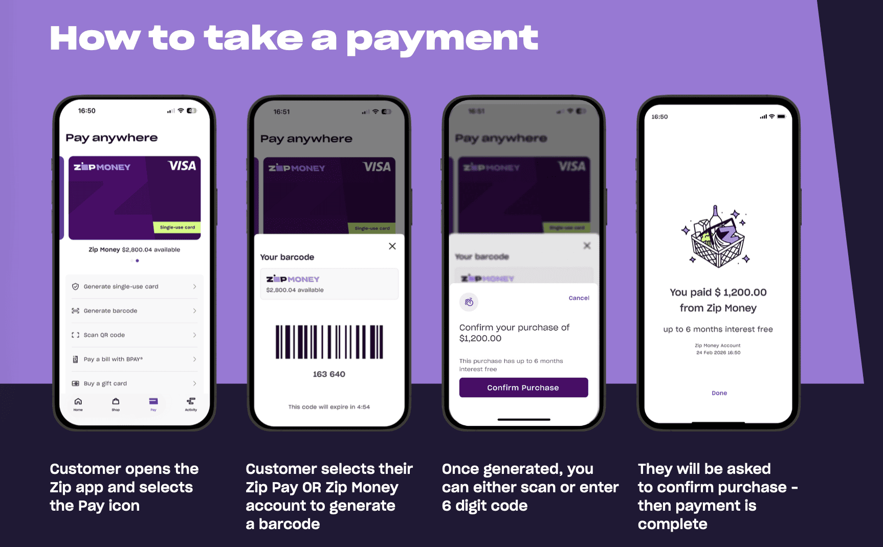 How to take a payment