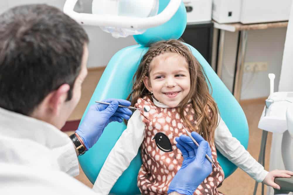 Child at a dental check-up in North Lakes