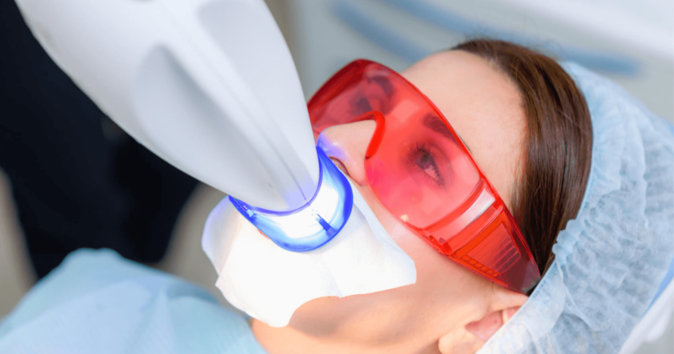In-chair teeth whitening treatment at a dental clinic in North Lakes