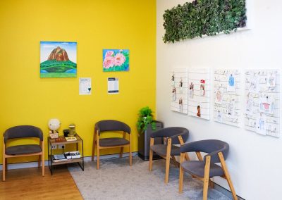 Relax in our modern, welcoming reception area before your appointment